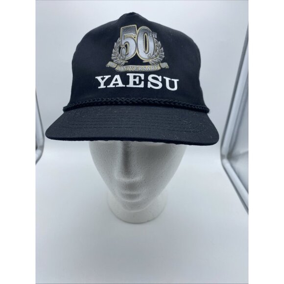 Yausu 50th Anniversary Black Cap Hat Snap-back 1956-2006 Vintage - Picture 2 of 9